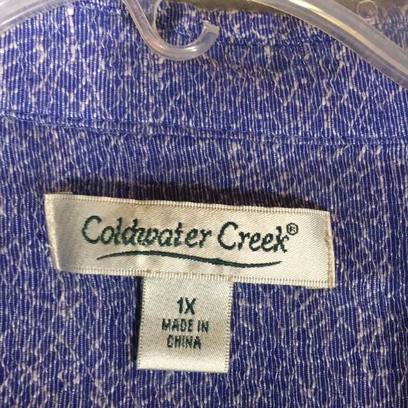 COLDWATER CREEK Perfect Pairing of Silk & Linen 3/4 Sleeve w/Button Cuff - Picture 14 of 16